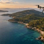 Adalar kıyısında ortofoto ve arazi modeli üreten haritalama dronu