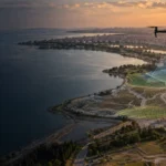Avcılar kıyı ve kentsel arazisinde ortofoto üreten haritalama dronu