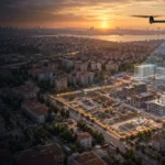 Bağcılar kentsel dönüşüm şantiyesinde veri toplayan haritalama dronu