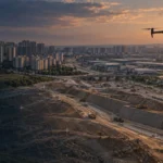 Esenyurt yoğun konut, sanayi ve altyapı koridorunda çalışan RTK haritalama dronu