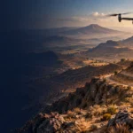 Sarız için dağlık yol koridorunda kesit ve yamaç örtülmesini anlatan temsili drone haritalama illüstrasyonu